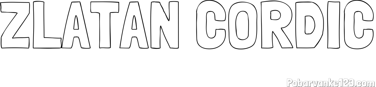 Pobarvanka imena ZLATAN ČORDIČ