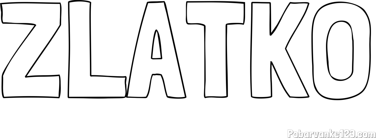 Pobarvanka imena ZLATKO