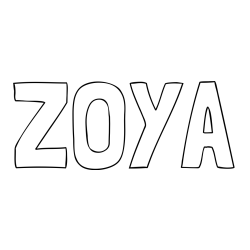 Online izdelana pobarvanka - Pobarvanka imena ZOYA