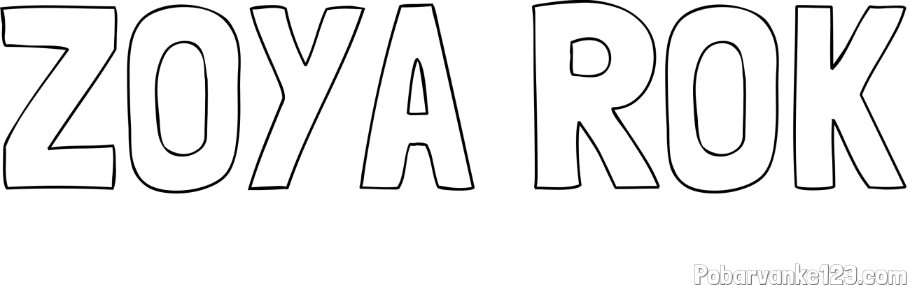 Pobarvanka imena ZOYA ROK
