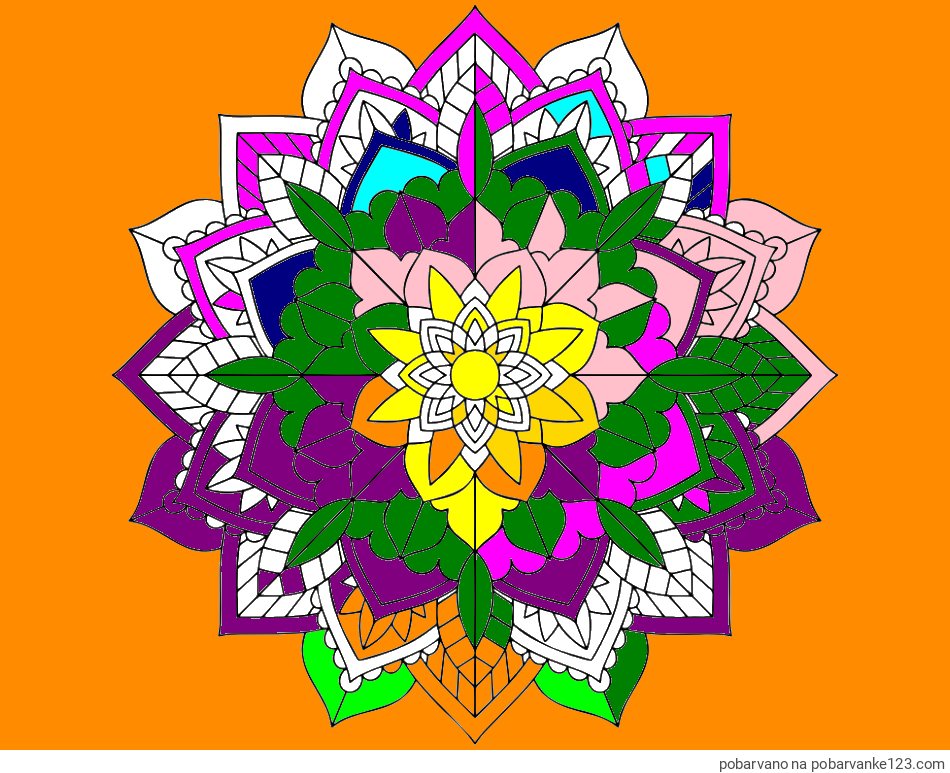 POBARVANA POBARVANKA - Čudovita pobarvanka mendale