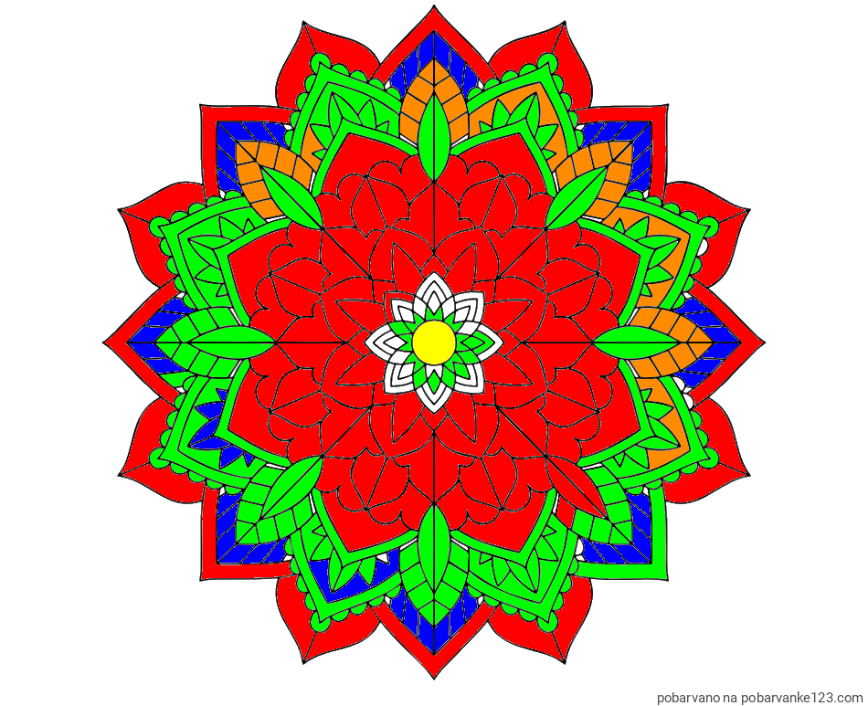 POBARVANA POBARVANKA - Čudovita pobarvanka mendale