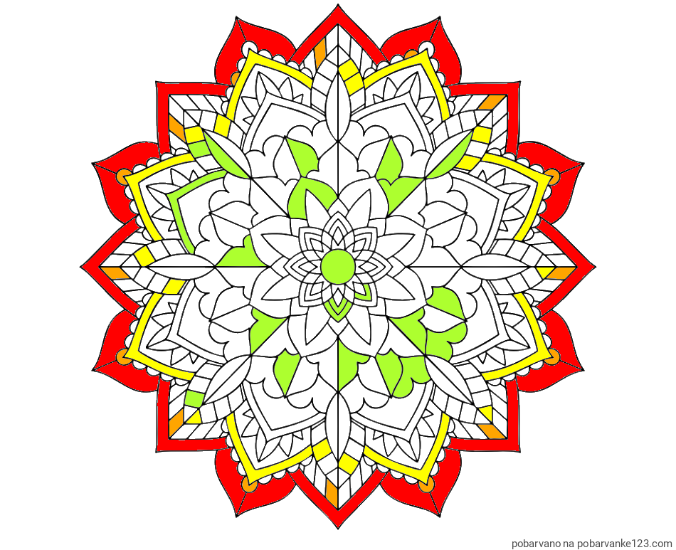 POBARVANA POBARVANKA - Čudovita pobarvanka mendale