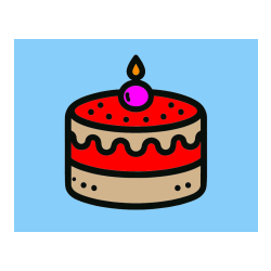 POBARVANA POBARVANKA - Otroška pobarvanka majhne torte