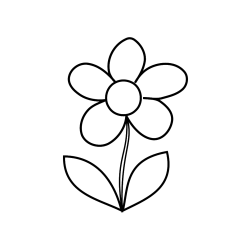 Pobarvana pobarvanka - Otroška pobarvanka rože