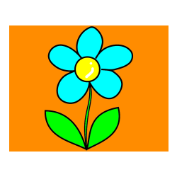 Pobarvana pobarvanka - Otroška pobarvanka rože