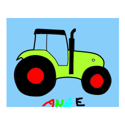 POBARVANA POBARVANKA - Otroška pobarvanka traktorja