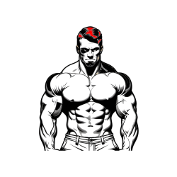 Pobarvana pobarvanka - Pobarvanka bodybuilder-ja