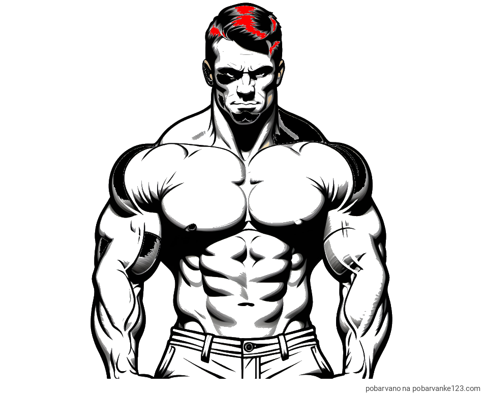 POBARVANA POBARVANKA - Pobarvanka bodybuilder-ja