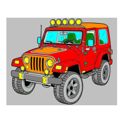 Pobarvana pobarvanka - Pobarvanka džipa