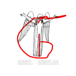 POBARVANA POBARVANKA - Pobarvanka imena ANGEL    ANGELCA in lepa pobarvanka angela