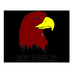 Pobarvana pobarvanka - Pobarvanka imena BOR PAVLIN in pobarvanka orlove glave