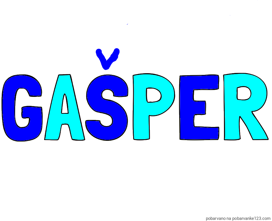 POBARVANA POBARVANKA - Pobarvanka imena GAŠPER
