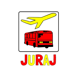 Pobarvana pobarvanka - Pobarvanka imena JURAJ in avtobus in letalo