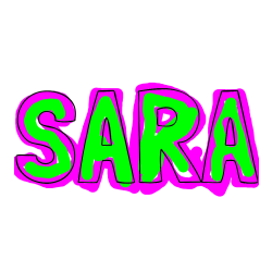 Pobarvana pobarvanka - Pobarvanka imena SARA