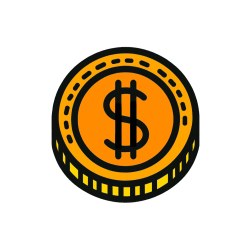 Pobarvana pobarvanka - Pobarvanka kovanca - USD (ameriški dolar)