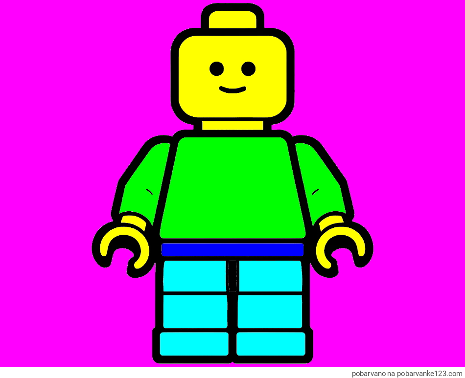 POBARVANA POBARVANKA - Pobarvanka LEGO figurice fanta