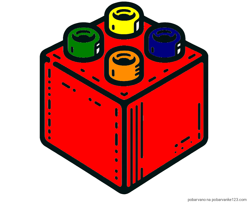 POBARVANA POBARVANKA - Pobarvanka LEGO kocke