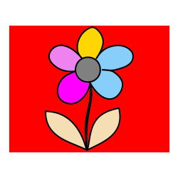 Pobarvana pobarvanka - Pobarvanka lepe cvetlice