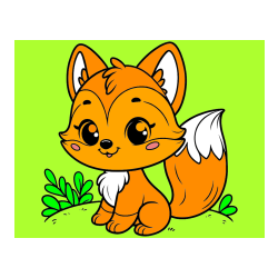 Pobarvana pobarvanka - Pobarvanka lisičke