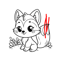 Pobarvana pobarvanka - Pobarvanka lisičke