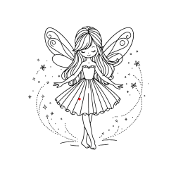 Pobarvana pobarvanka - Pobarvanka ljubke čarobne vile