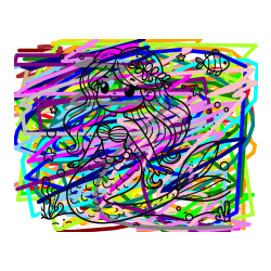 Pobarvana pobarvanka - Pobarvanka ljubke morske deklice v morju