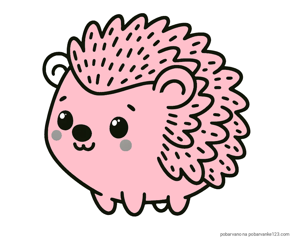POBARVANA POBARVANKA - Pobarvanka ljubkega ježka