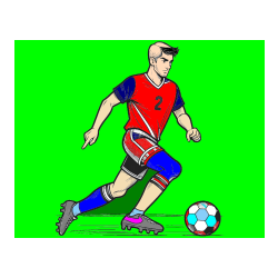 Pobarvana pobarvanka - Pobarvanka nogometaša