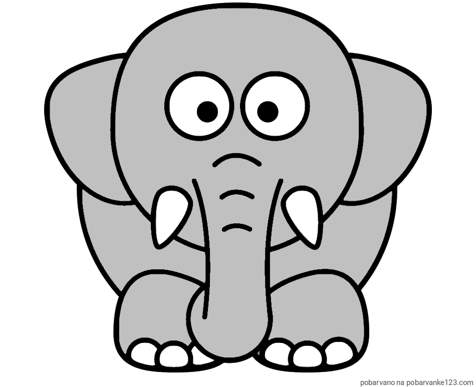 POBARVANA POBARVANKA - Pobarvanka slona