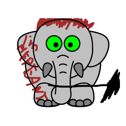 Pobarvana pobarvanka - Pobarvanka slona