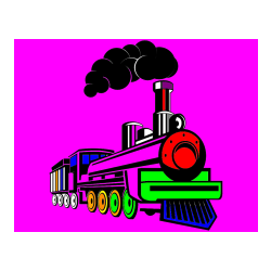 Pobarvana pobarvanka - Pobarvanka velike lokomotive