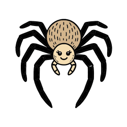 Pobarvana pobarvanka - Pobarvanka veselega pajka