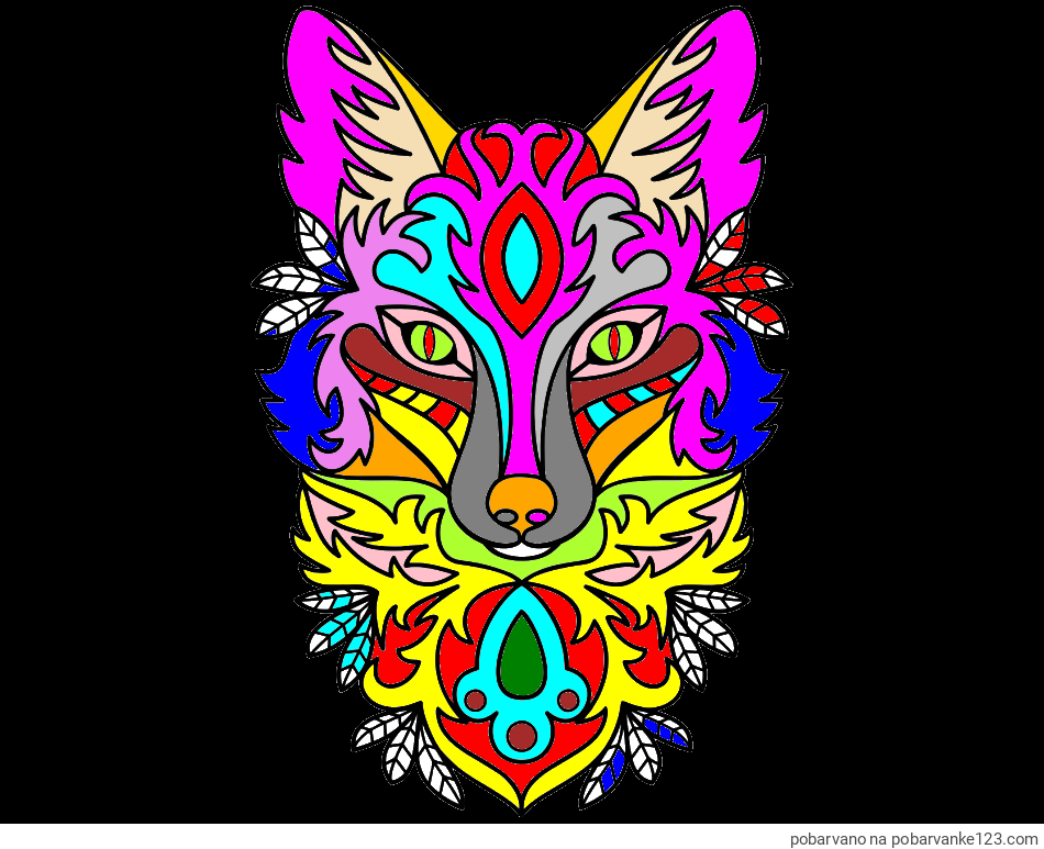 POBARVANA POBARVANKA - Pobarvanka volka - mandale