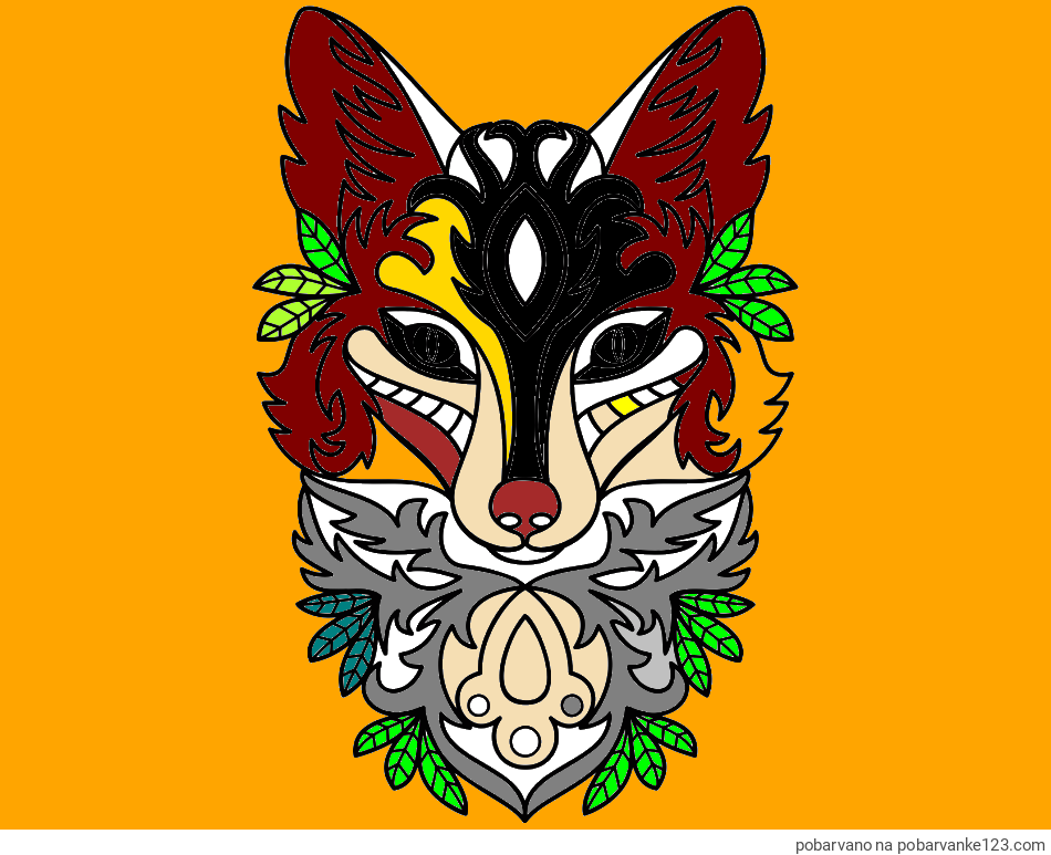 POBARVANA POBARVANKA - Pobarvanka volka - mandale