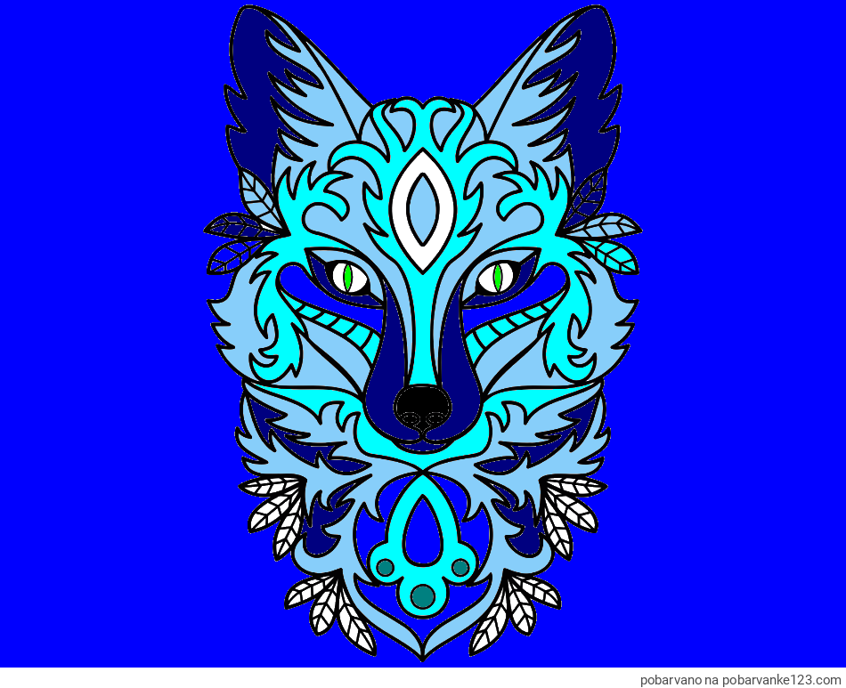 POBARVANA POBARVANKA - Pobarvanka volka - mandale