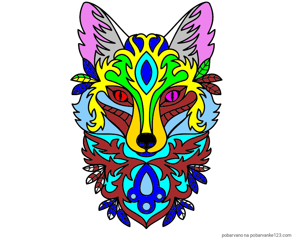 POBARVANA POBARVANKA - Pobarvanka volka - mandale