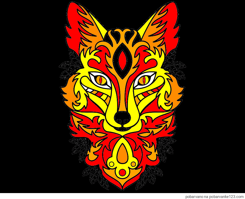 POBARVANA POBARVANKA - Pobarvanka volka - mandale