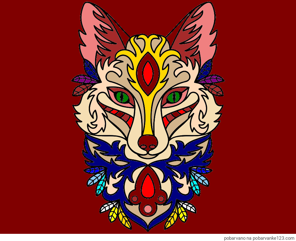 POBARVANA POBARVANKA - Pobarvanka volka - mandale