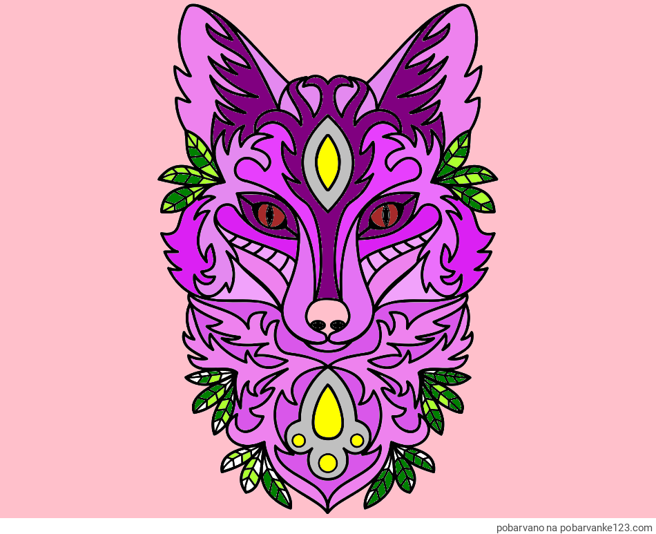 POBARVANA POBARVANKA - Pobarvanka volka - mandale