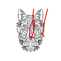 Pobarvana pobarvanka - Pobarvanka volka - mandale