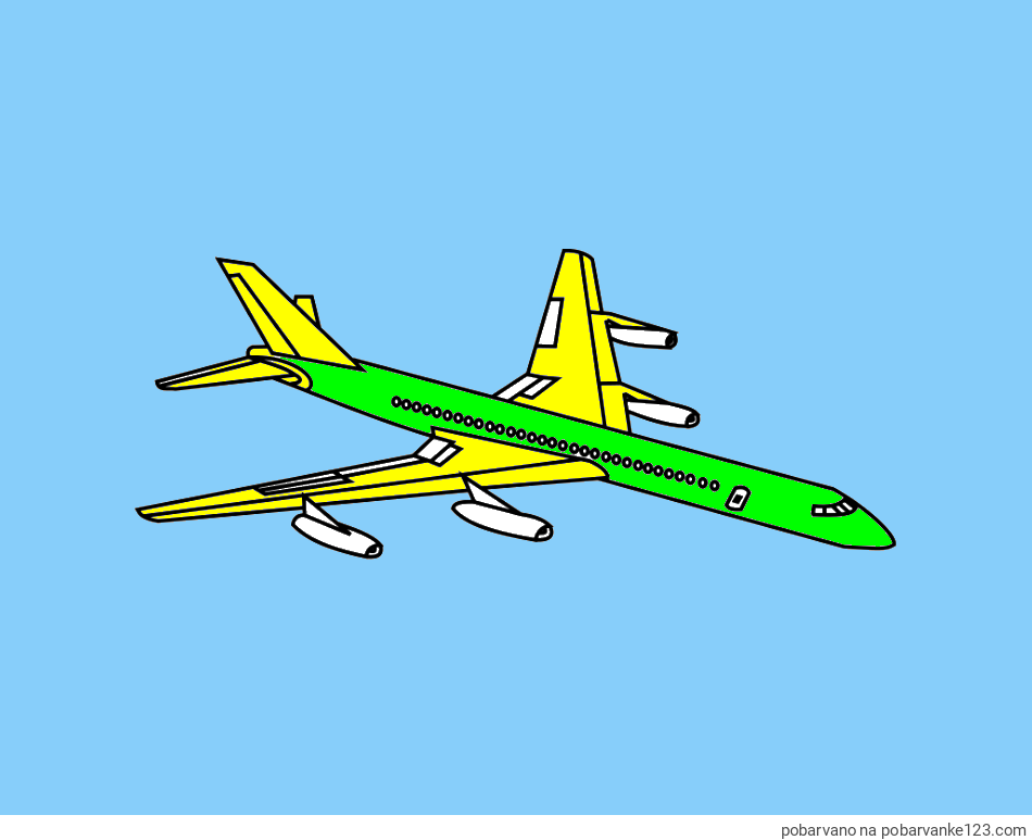 POBARVANA POBARVANKA - Potniško letalo