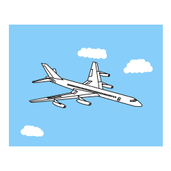 Pobarvana pobarvanka - Potniško letalo