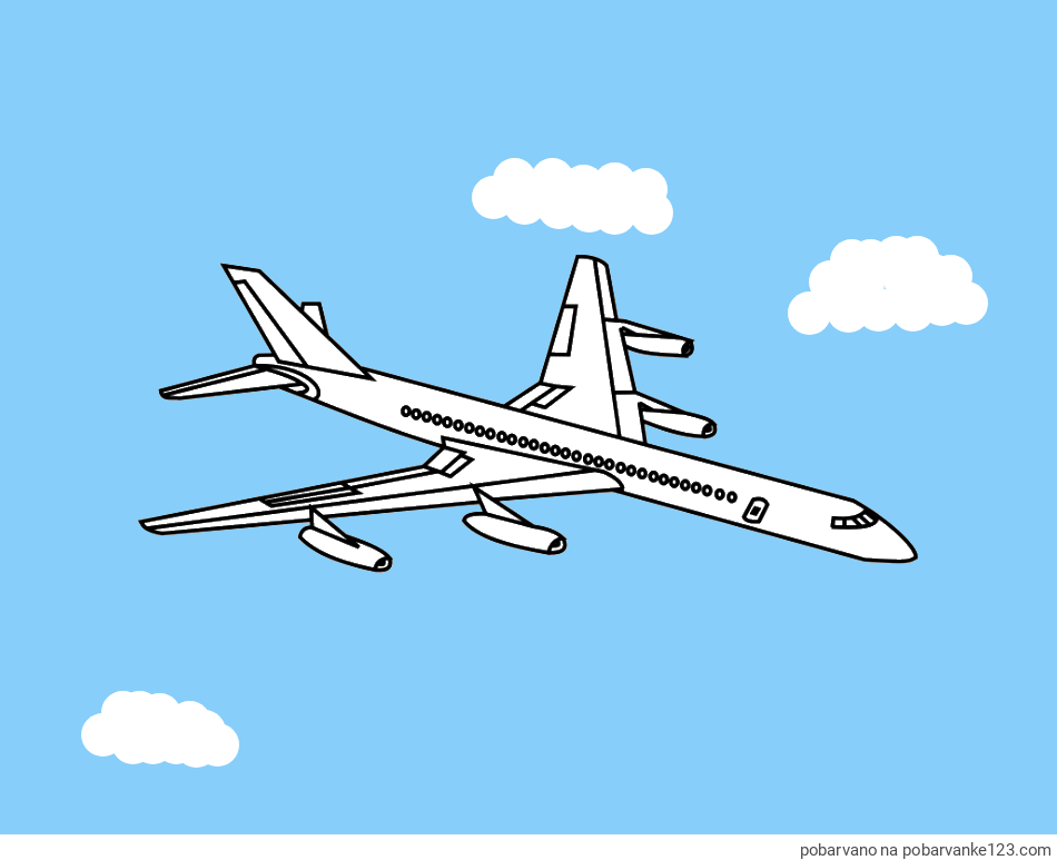 POBARVANA POBARVANKA - Potniško letalo