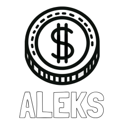 Online izdelana pobarvanka - Pobarvanka imena ALEKS in pobarvanka kovanca - USD (ameriški dolar)