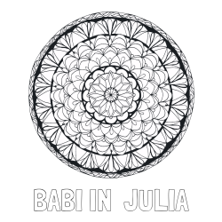 Online izdelana pobarvanka - Pobarvanka imena BABI IN  JULIA in mandale 4