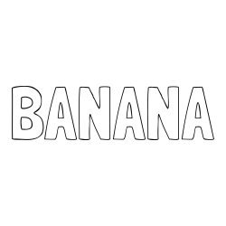Online izdelana pobarvanka - Pobarvanka imena BANANA