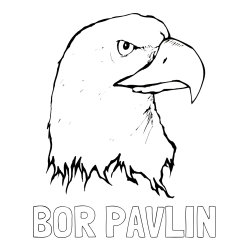 Online izdelana pobarvanka - Pobarvanka imena BOR PAVLIN in pobarvanka orlove glave