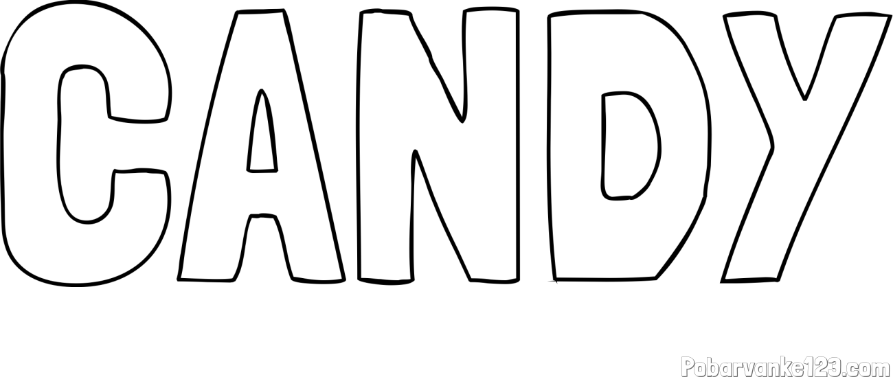 Pobarvanka imena CANDY