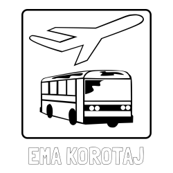 Online izdelana pobarvanka - Pobarvanka imena EMA KOROTAJ in avtobus in letalo